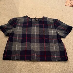 Rag & Bone Plaid Short Sleeve Top